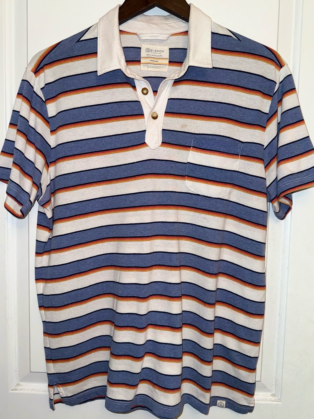 Marine Layer Re-Spun Striped Rugby-Style Polo